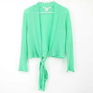 Margaret Loves Peter 100% Scottish Cashmere Wrap Cardigan Scalloped Edge Size M